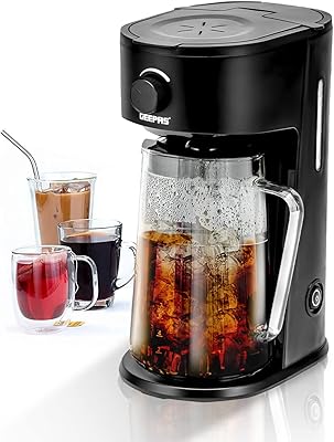 Cafetière et thé geepas 700 watts avec filtre permanent en nylon, capacité 2,5