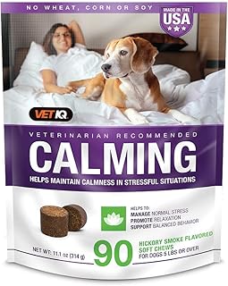 Supplément de soutien apaisant vetiq pour chiens, supplément d'anxiété à mâcher doux, 90