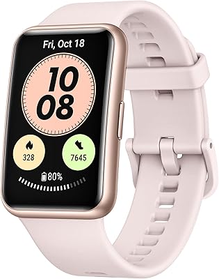 Montre intelligente huawei watch fit, corps mince, écran amoled vivid de 1,64 pouces