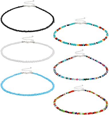 Ensemble de colliers bohèmes, 6 pièces de colliers de perles bohèmes colorés, bijoux