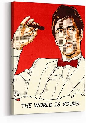 Art mural inspirant intuitif "le monde de tony" | impression sur toile est
