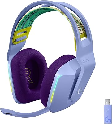 Casque de jeu sans fil logitech g 733 lightspeed avec bandeau