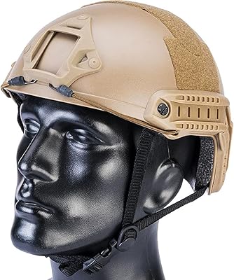 Casque tactique rapide avec barrière latérale et support nvg, casque abs réglable