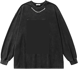 Chemise ample à manches longues surdimensionnée à motif d'ange pour hommes firim