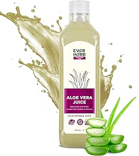 Jus d'aloe vera 100 % biologique avec pulpe d'ever herb | rajeunit la peau