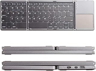 Clavier bluetooth sans fil pliable skido avec pavé tactile pour tablette et téléphones