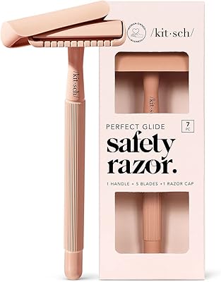 Rasoir de sécurité kitsch perfect glide manche en métal et rasoir à une lame