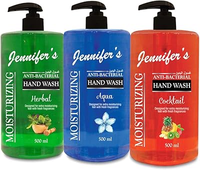Lavage des mains antibactérien jennifer, paquet de 3, parfums assortis, modèle v1039