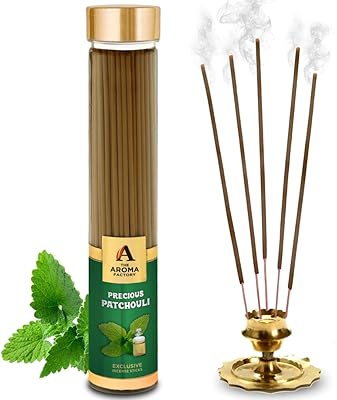 Bâtons d'encens patchouli précieux the aroma factory (0 % charbon de bois) (paquet