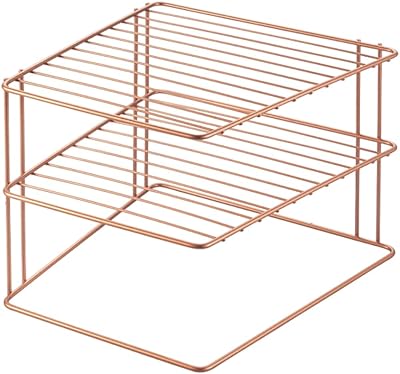 Étagère d'angle à 2 niveaux metaltex palio, laiton polytherme, taille 25 x 25