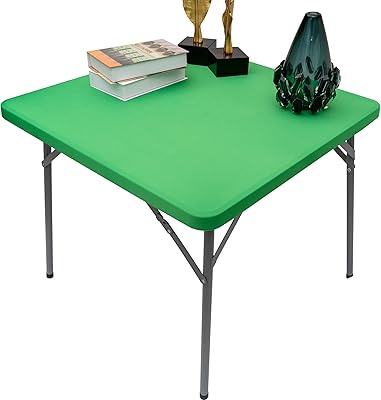 Housse de table carrée newsher avec bords élastiques verte housse en élasthanne