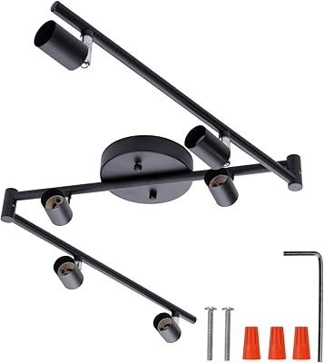 Kit d'éclairage sur rail réglable aibo à 6 lumières bras pliables