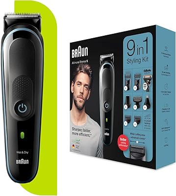 Tondeuse à barbe et de toilettage pour hommes braun kit de coiffure 9