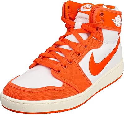 Chaussures acco rush jordan 1 retro pour hommes orange blanc voile