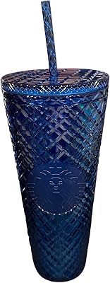 Tasse starbucks holiday jewel venti 2022 de 24 oz avec paille (bleu)