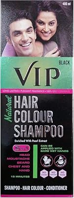Shampooing colorant vip 5 en 1 (noir 400 ml)