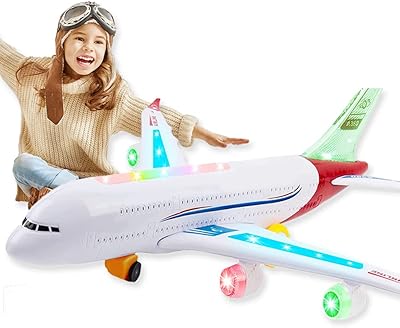 Un jouet avion pour enfants, un jouet d'action bump and go