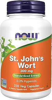 Now supplements, millepertuis (hypericum perforatum) 300 mg, extrait standardisé, 250 gélules végétales