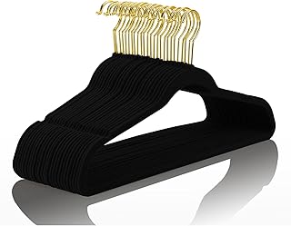 Ensemble de 50 cintres en velours de luxe robustes mizji - fins antidérapants