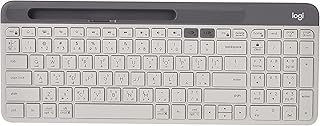 Clavier sans fil multi-appareils logitech k580, bluetooth/récepteur, intégré, commutateur facile, batterie de 24