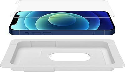 Protecteur d'écran mobile belkin pour iphone 12 pro/iphone 12, en verre trempé avec protection antimicrobienne avancée + réduit les bactéries sur l'écran jusqu'à 99 %, transparent, ova021zz, iphone 12/12 pro. Diaytar : Qualité professionnelle, prix grand public