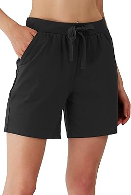Wiwi short de nuit léger en coton doux pour femme avec poches, boxer