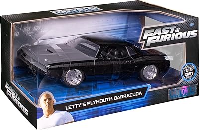 Jada 253203031 1:24 lettice 1970 plymouth barracuda - gris, noir mat