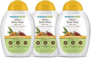 Mamaearth ubtan gel douche au curcuma et au safran pour une peau éclatante