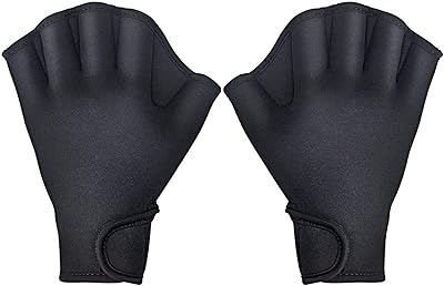 1 paire de gants de natation natation palmés avec dragonne d'entraînement résistance