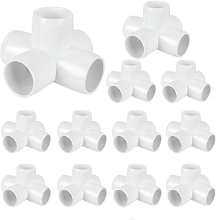 12 pièces 1 pouce 5 voies pvc connecteur de raccord croisé pour la construction