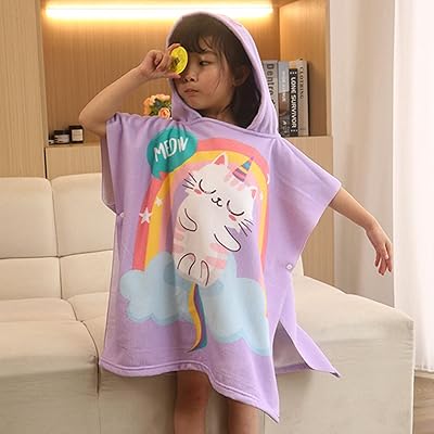 Serviettes de plage à capuche dayong pour enfants, serviette de bain 60 x