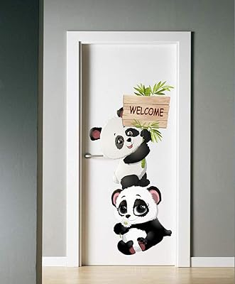 Autocollant de studio mural panda dessin animé mignon pour chambre à. Gagnez du temps et de l'argent avec Diaytar