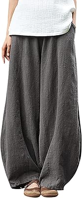 Pantalon ample pour femme avec jambes larges et poches pantalon ample surdimensionné
