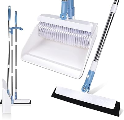 Ensemble pelle à poussière et brosse verticale d'intérieur mast home avec manche