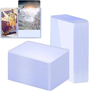 Goodern 50 pcs toploaders de pochettes pour cartes porte-cartes en plastique