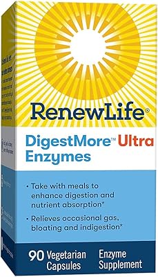 Capsules de complément alimentaire renew life ultra enzyme pour adultes de digestmore