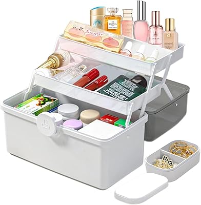 Boîte de rangement en plastique avec tiroirs pour organiser les cosmétiques