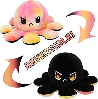 Mère anna pliable double face douce réversible poulpe poupée en peluche mignon jouets