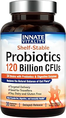 Probiotique enet vitality 3-en-1, 120 milliards d'ufc, 34 souches avec prébiotiques biologiques