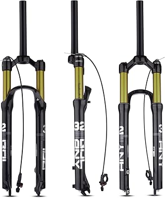Fourche à suspension en magnésium pour vélo vtt bolany 26/27,5/29 pouces, direction conique