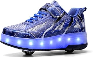 Chaussures de patins à roulettes rechargeables usb, baskets à led pour enfants, chaussures