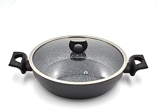 Marmite basse en granit korkmaz nora en acier inoxydable, 28×7 - revêtement antiadhésif