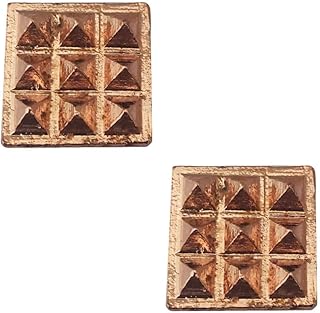 Divya mantra lot de 2 plaques de cuivre pur avec 9 pyramides