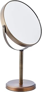 Miroir de maquillage moderne double face amazonbasics avec fonction grossissante, bronze