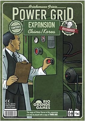 Rio grande games power grid : extension chine-corée (version rechargeable), vert