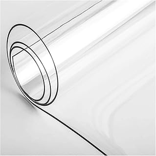 Nappe en plastique transparent, nappe transparente en pvc imperméable, housse de protection transparente