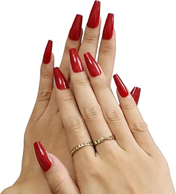 Faux ongles à presser pour femmes et filles, ensemble de faux ongles longs