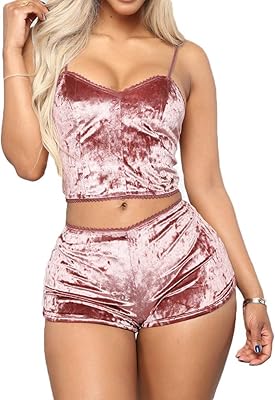 Ensemble pyjama nuisette sexy en satin avec short pour femme, ensemble deux pièces