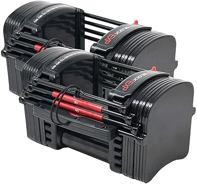 Ensemble d'haltères de fitness ruggs power block sport exp 5-55kg