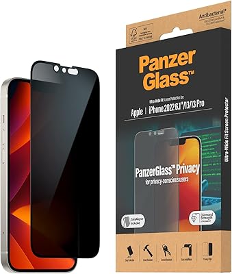 Protecteur d'écran de confidentialité panzerglass pour apple iphone 14 2022 61